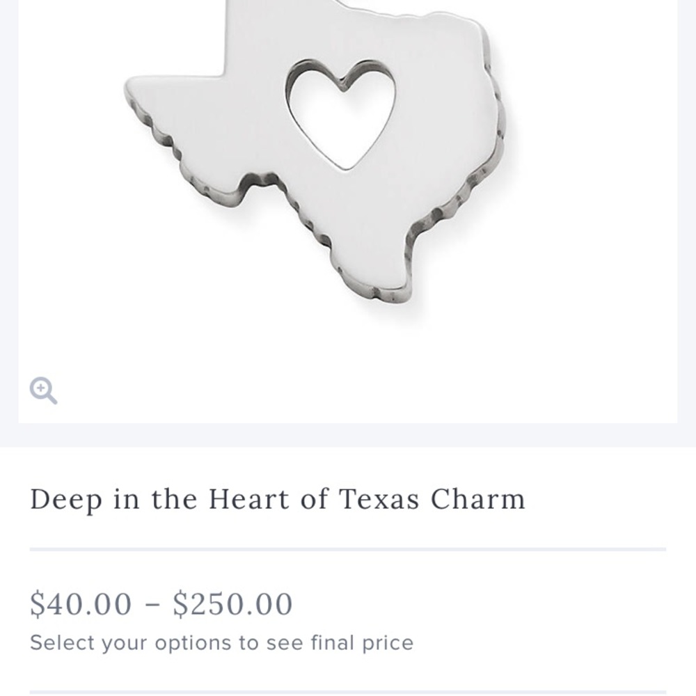 James Avery Texas charm